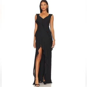 Amanda Uprichard Black Cantara Gown